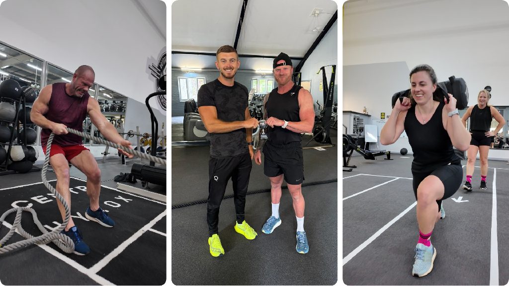 Winners 2000 members training with battle ropes, kettlebells and sandbags at all three clubs